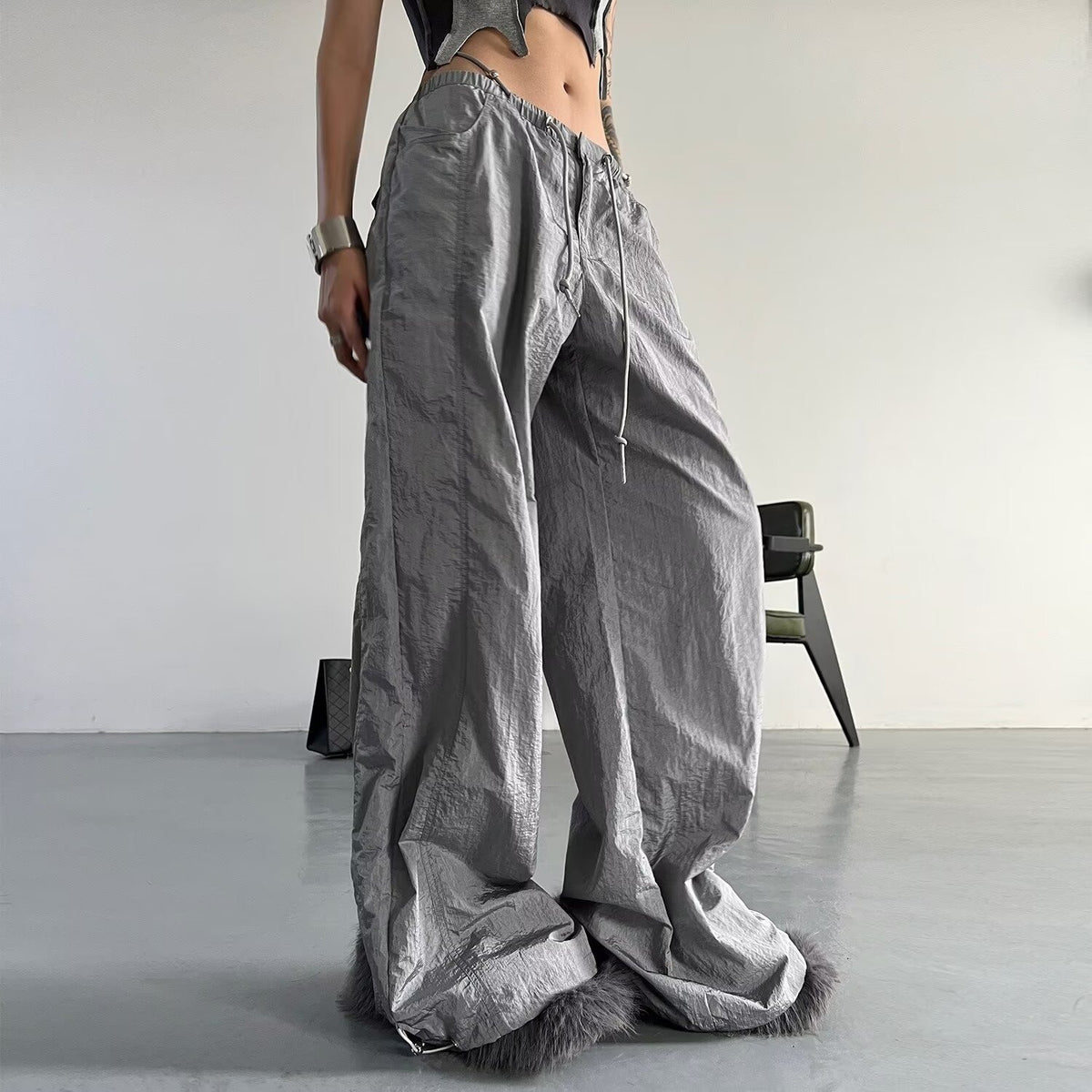 Sun Protection Pleated Wide-Leg Pants