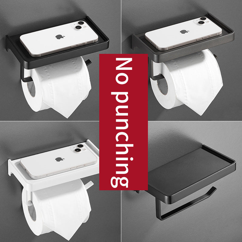 Toilet Mobile Phone Paper Towel Box Bathroom Storage Rack Toilet Paper Drawer Paper Roll Holder Non Perforated Wall Mounted Toilet Paper Hanger