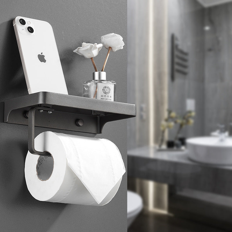 Toilet Mobile Phone Paper Towel Box Bathroom Storage Rack Toilet Paper Drawer Paper Roll Holder Non Perforated Wall Mounted Toilet Paper Hanger