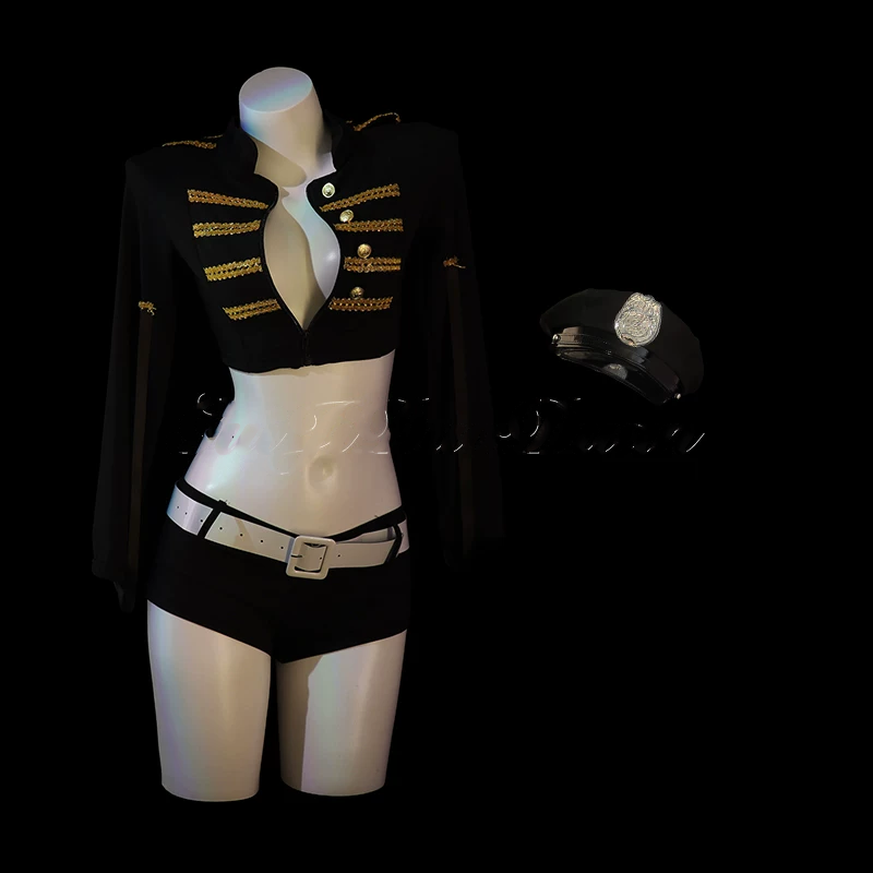GJ Trick "Night Flight Officer" Sexy Female Police Officer cosplay girl tyrant disguised as a police officer uniform qqny