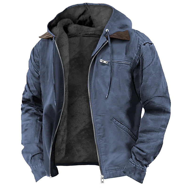 Men's Fleece-Lined Hooded Jacket