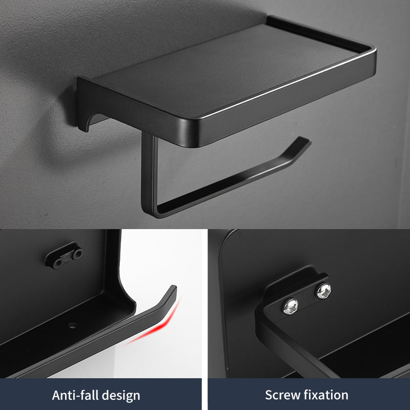 Toilet Mobile Phone Paper Towel Box Bathroom Storage Rack Toilet Paper Drawer Paper Roll Holder Non Perforated Wall Mounted Toilet Paper Hanger