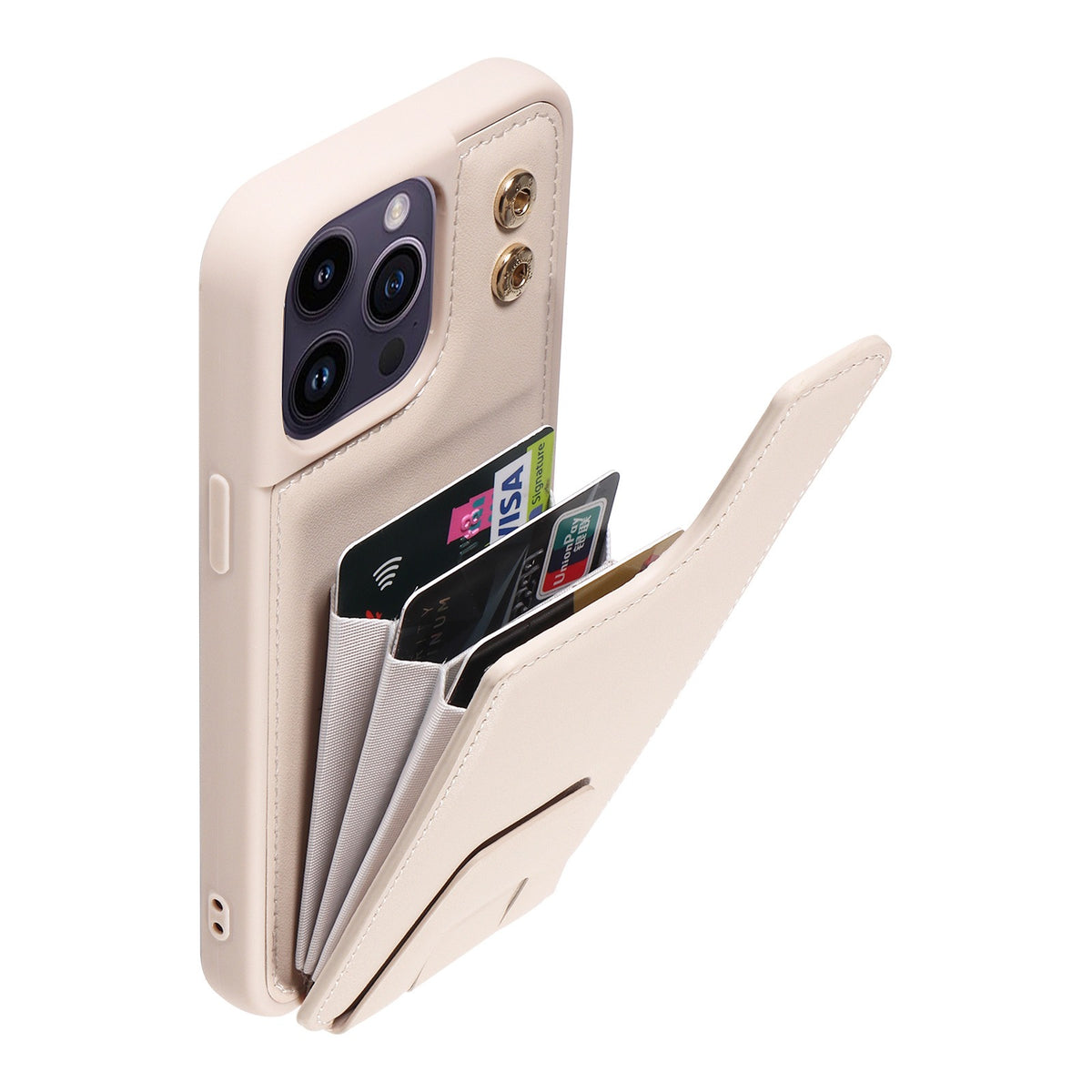 Leather Stand Wallet Case for iPhone 12-15