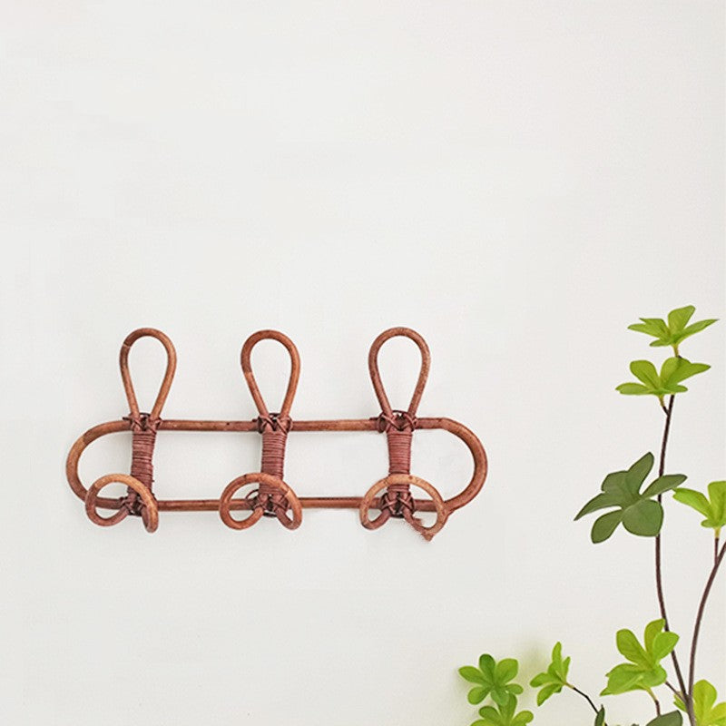 Vintage Rattan Wall Coat Hook