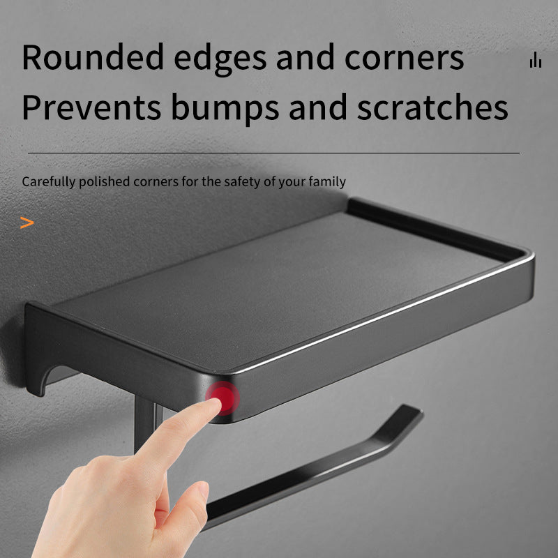 Toilet Mobile Phone Paper Towel Box Bathroom Storage Rack Toilet Paper Drawer Paper Roll Holder Non Perforated Wall Mounted Toilet Paper Hanger