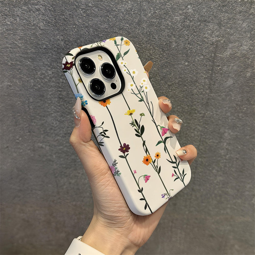 Ins Flower Double-Layer Phone Case for iPhone 13-15