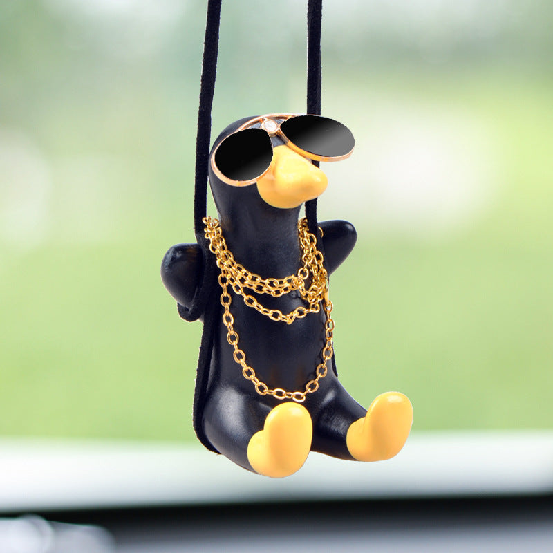 Swinging Duck Car Mirror Pendant