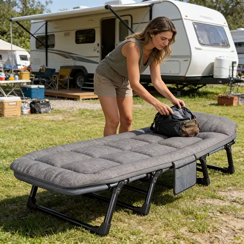 Portable Folding Chair with Side Pocket
