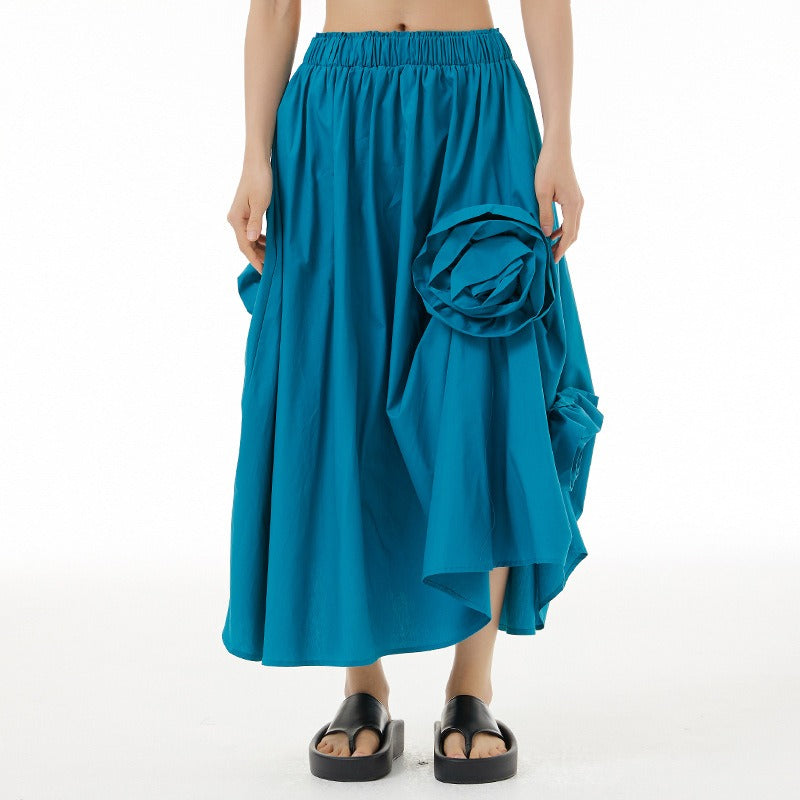 Irregular Floral Design Skirt