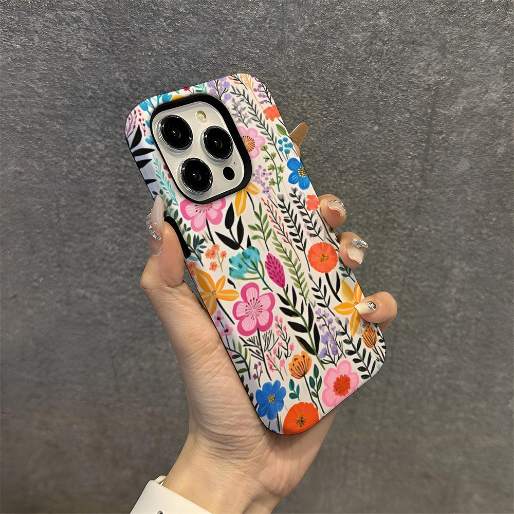 Colorful Flower Phone Case for iPhone 14-16