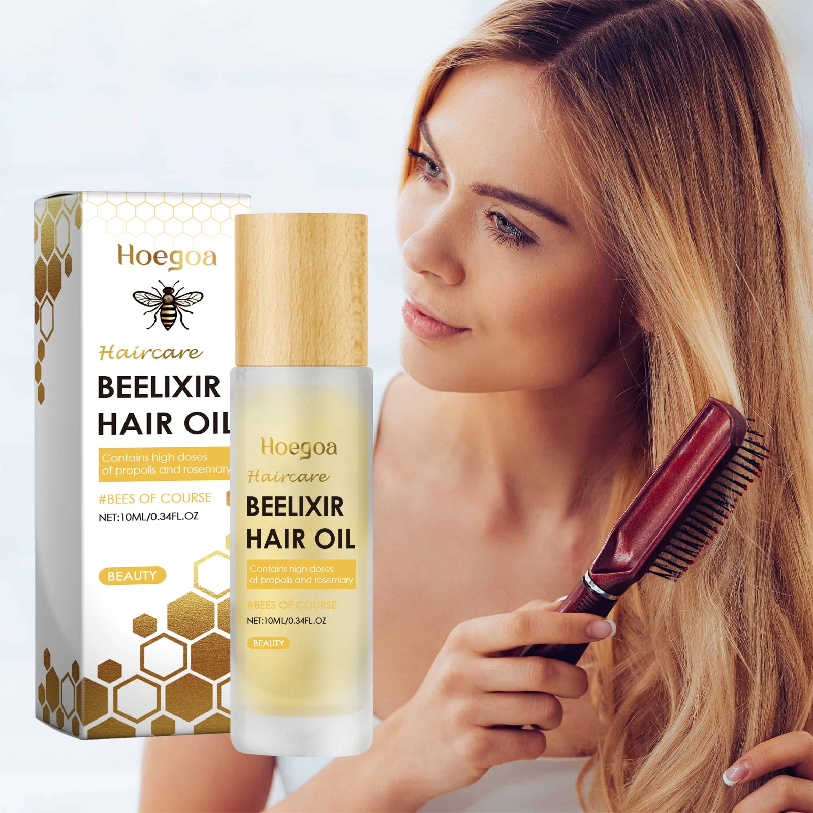 Hoegoa Honey Hair Care Essential Oil Honey Rosemary Scalp Repair Smooth And Moist Hair Care Essential Oil
