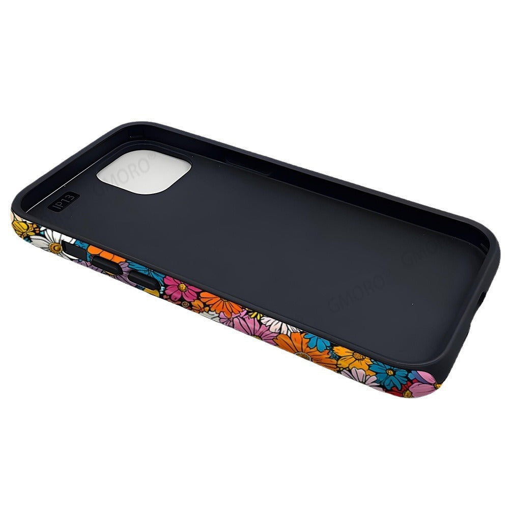 Oil Painting Flower Phone Case for iPhone 15-16