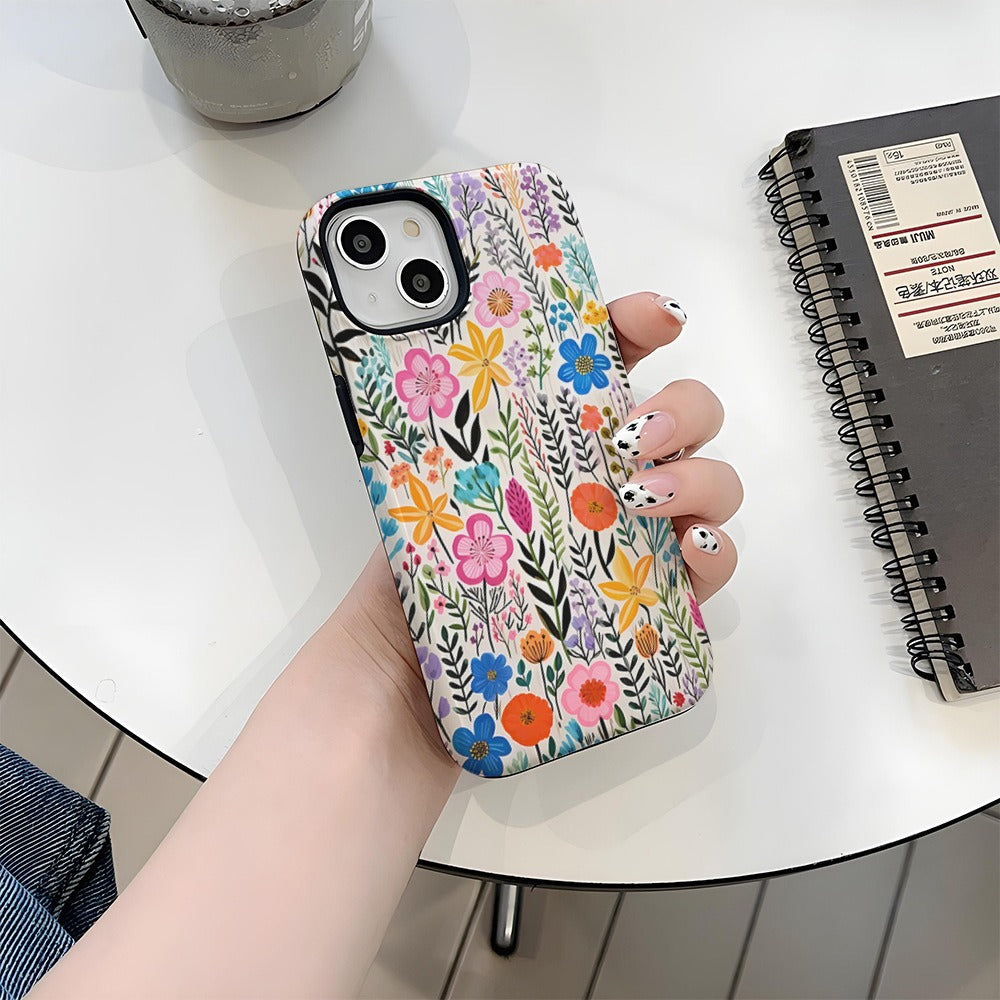 Colorful Flower Phone Case for iPhone 14-16