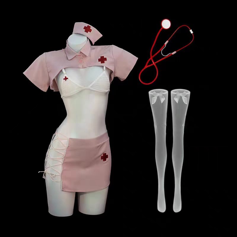 GJ Trick "Sweetheart Nurse" Sexy Costume Role Playing Clothes Small Breasts Romantic Fun Uniform qqny Underwear