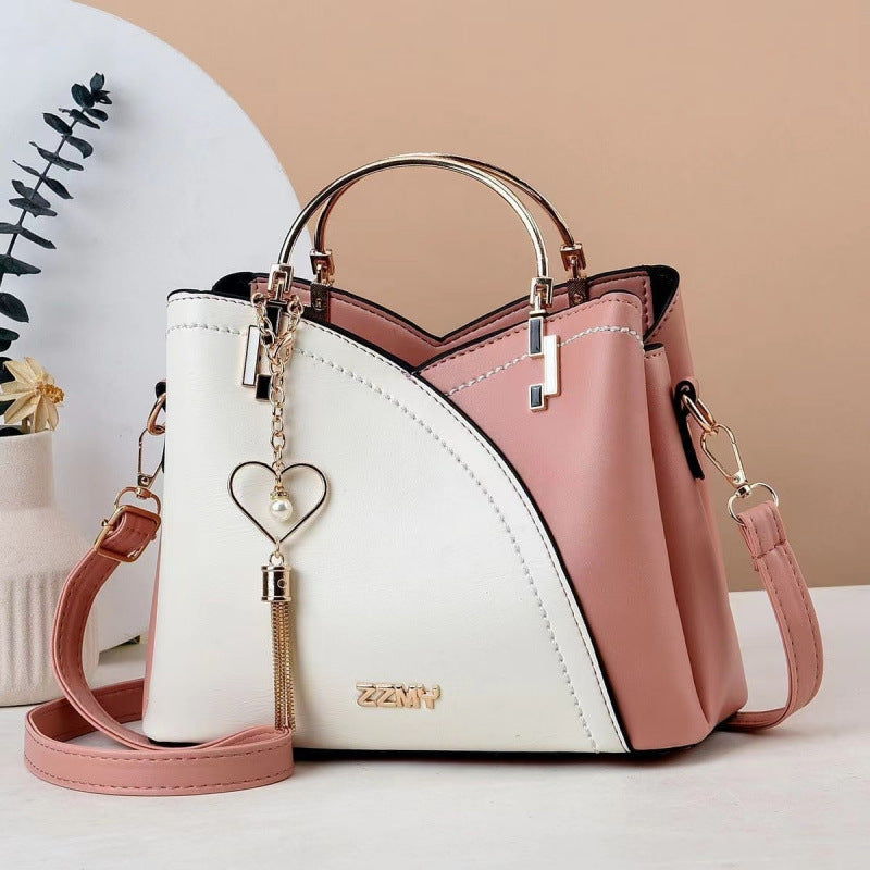 Color-Blocked Crossbody Shoulder Bag