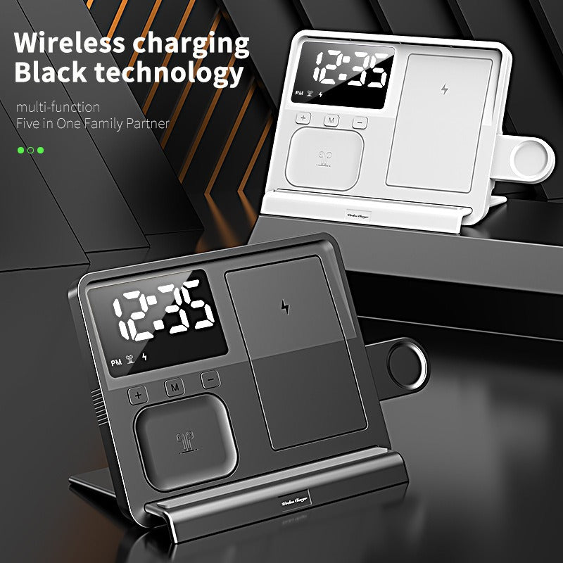 Wireless Charging Thermometer Clock with Night Light