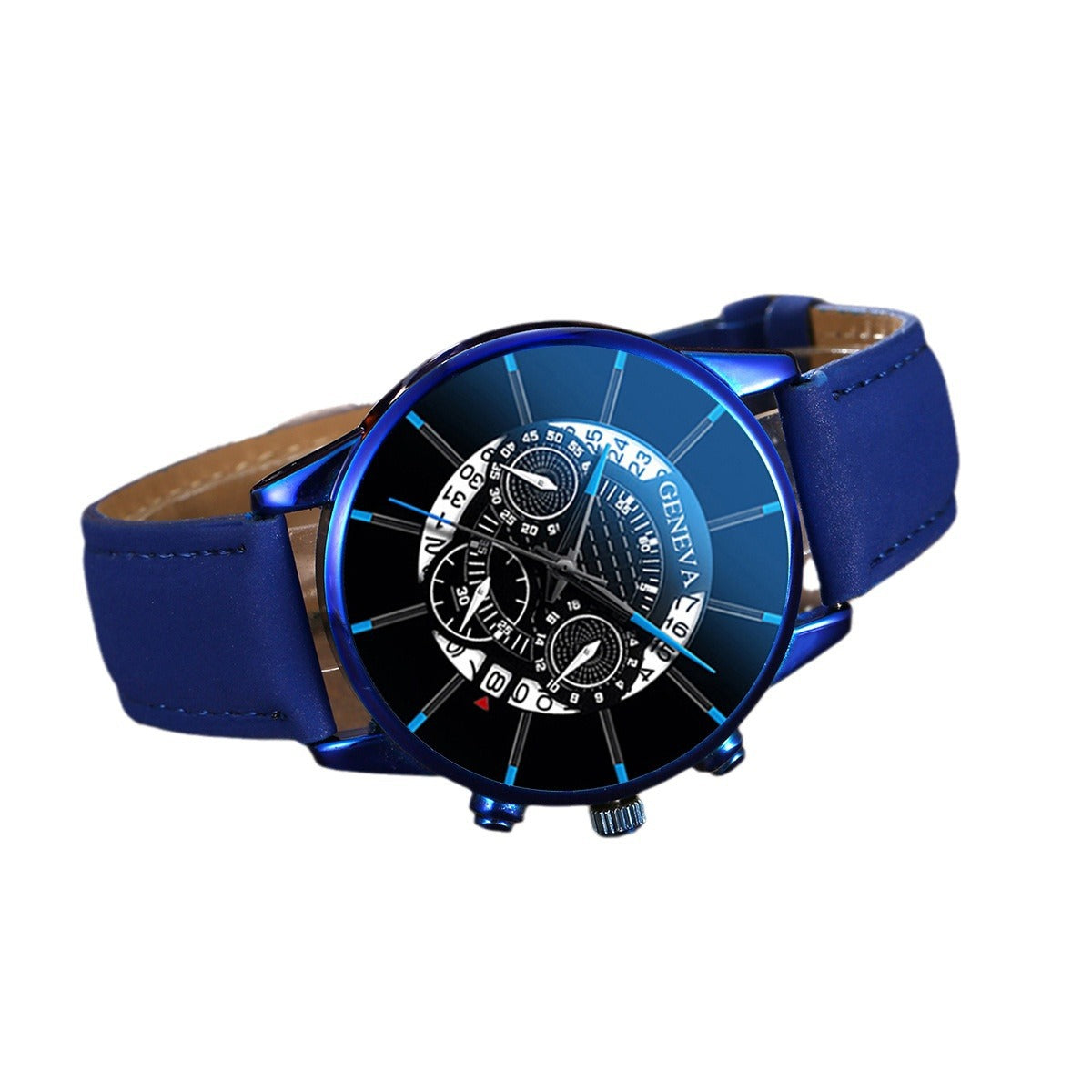 Men's Business Leather Watch Set