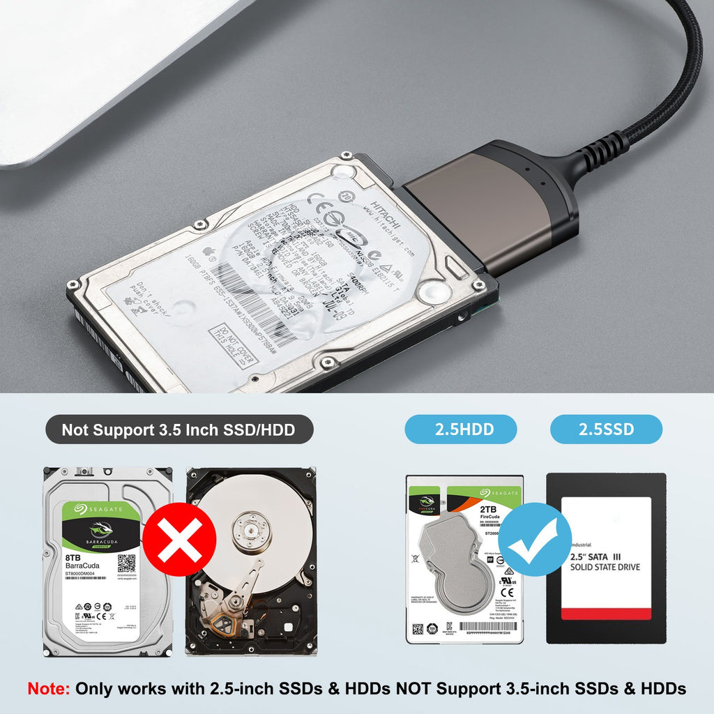 Type-C to SATA Hard Drive Adapter Cable
