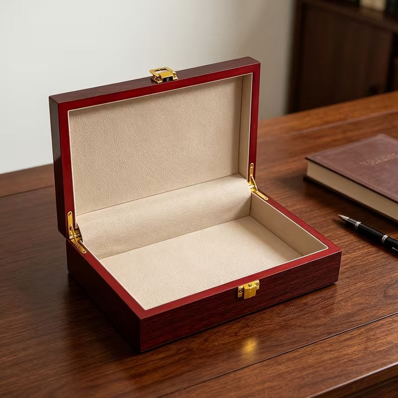 Wooden Jewelry Box with Lock