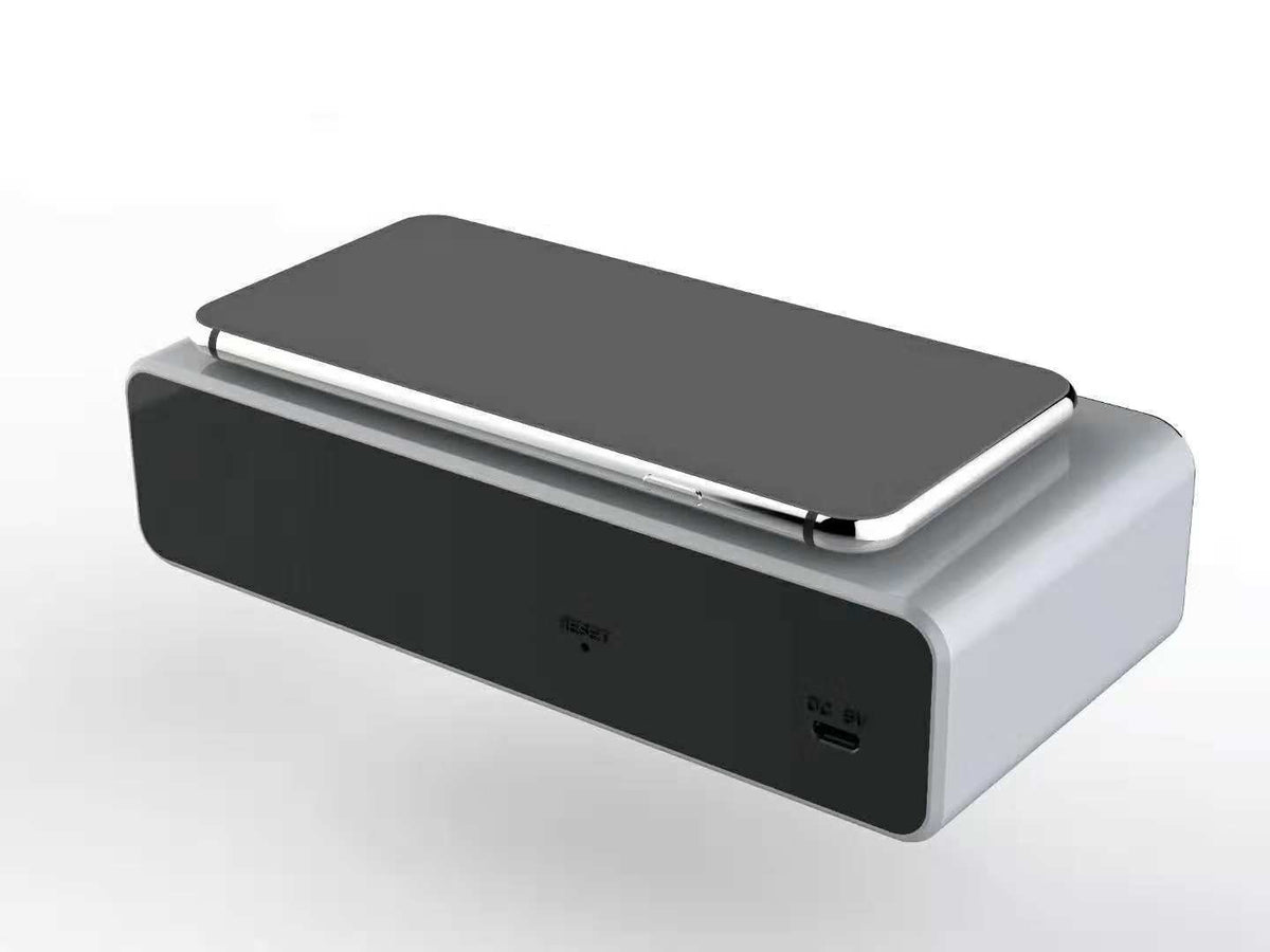 Wireless Charging Desktop Clock with Temperature Display