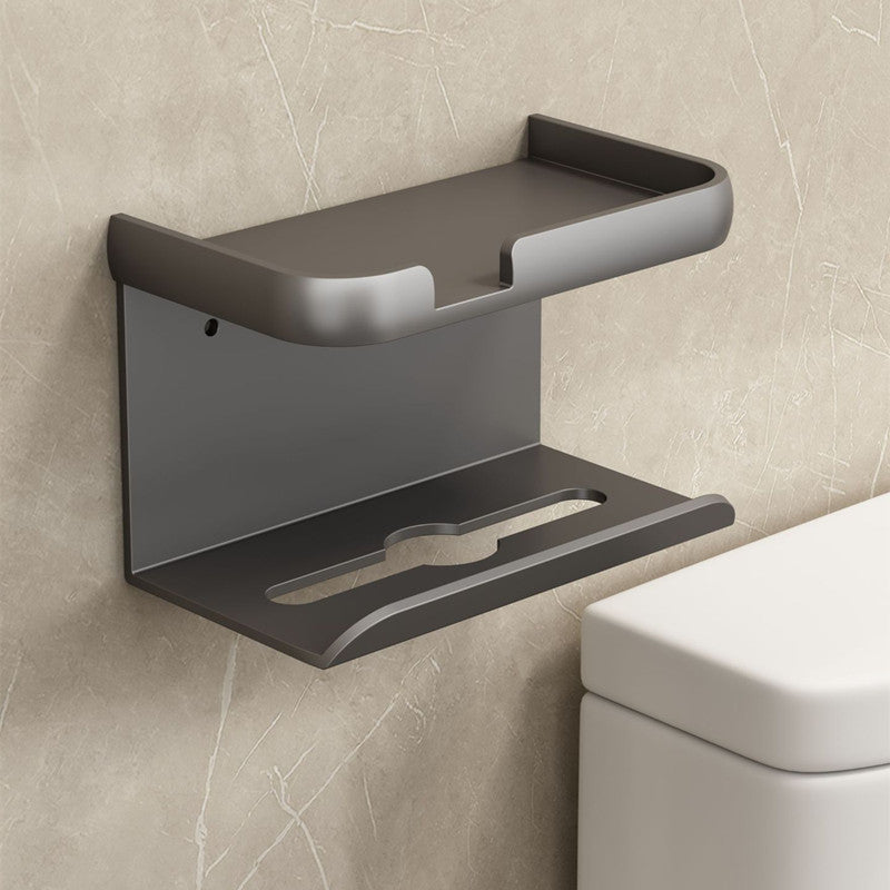Toilet Paper Towel Box Wall-Mounted Gun Grey Drawer Box Household Non-Perforated Toilet Paper Holder Toilet Roll Rack