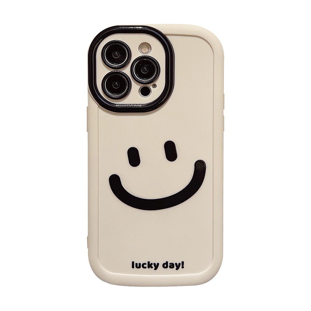 Smiley Face Silicone Phone Case for iPhone 11-15