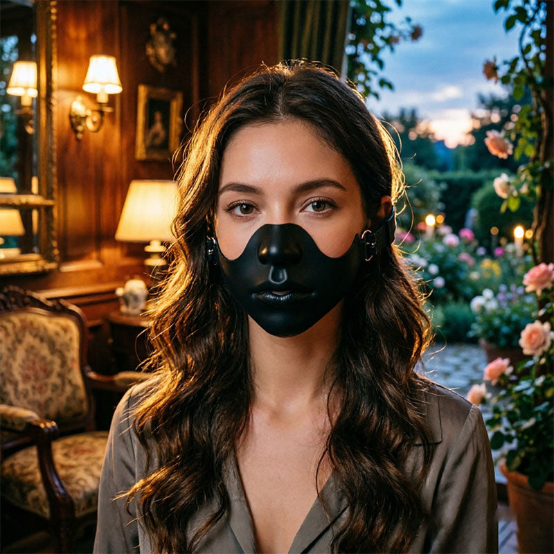 Realistic Half-Face Resin Mask