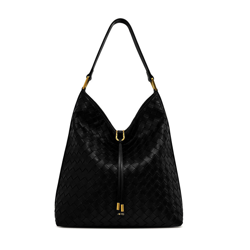 Suede Crossbody Bucket Tote Bag