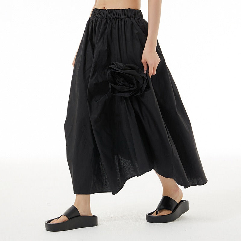 Irregular Floral Design Skirt