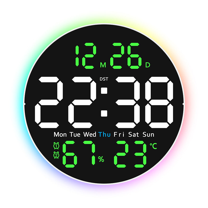 10-Inch Digital Wall Clock with Mood Light