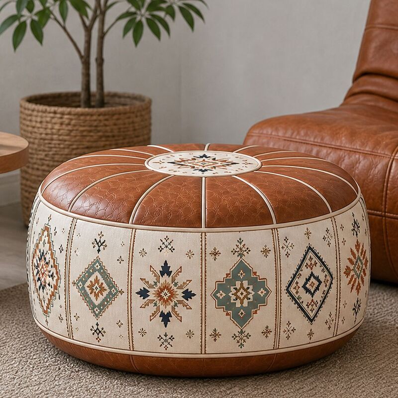 Bohemian Storage Ottoman Pouf
