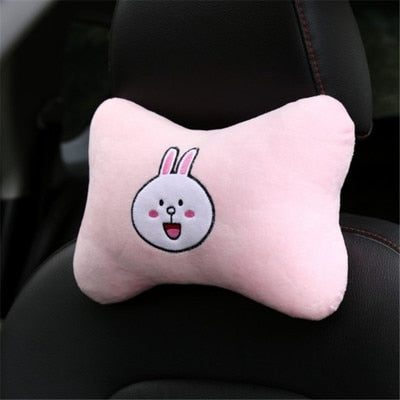 Cartoon Car Headrest Pillow Set