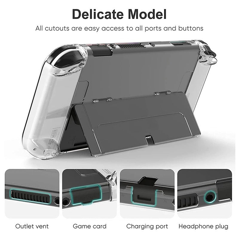 Crystal Case with Stand for Switch OLED