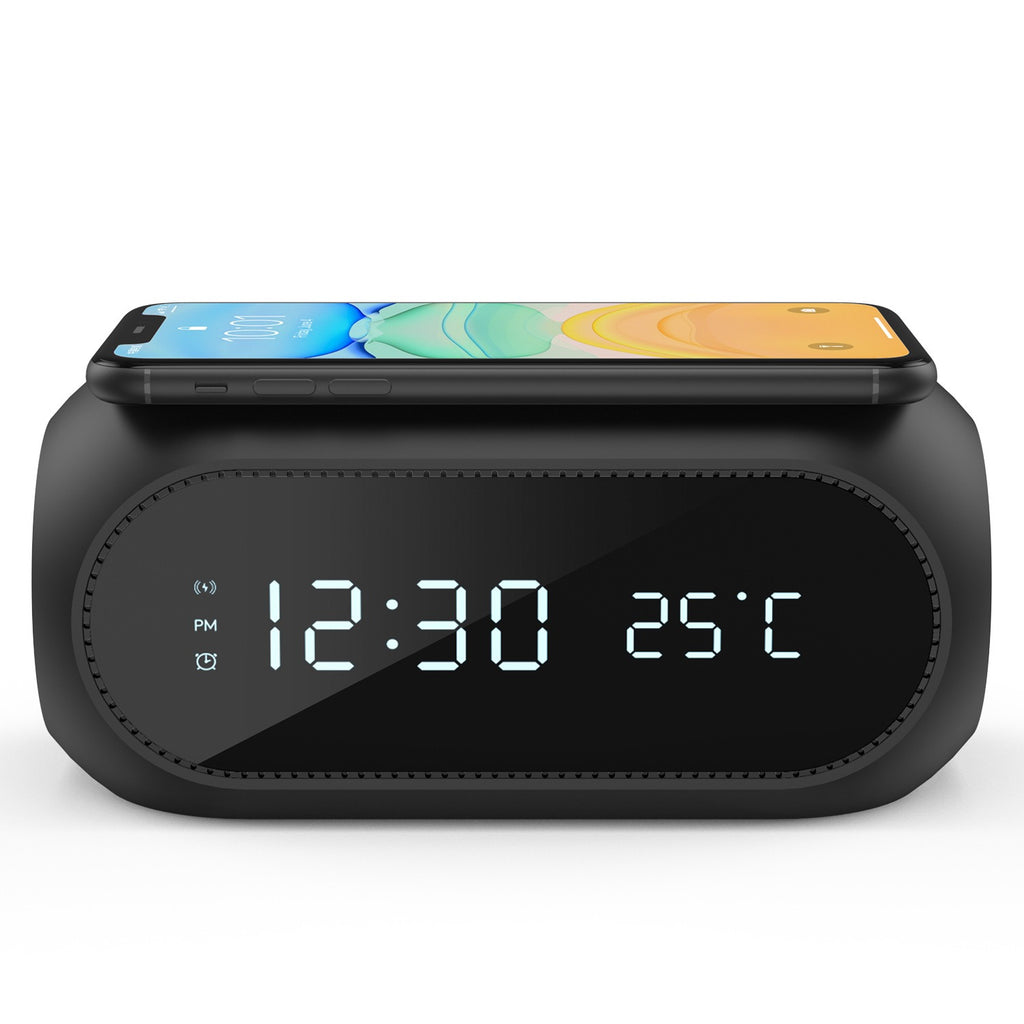 15W Wireless Charging Clock with Thermometer