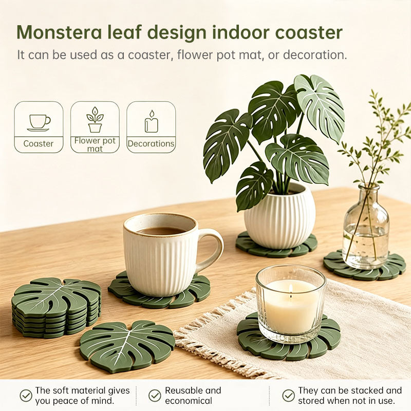 Monstera Leaf Drink Coasters