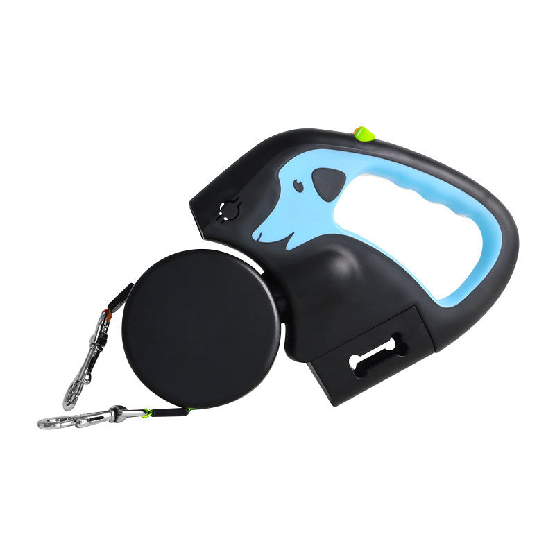 Retractable Double Dog Leash with LED