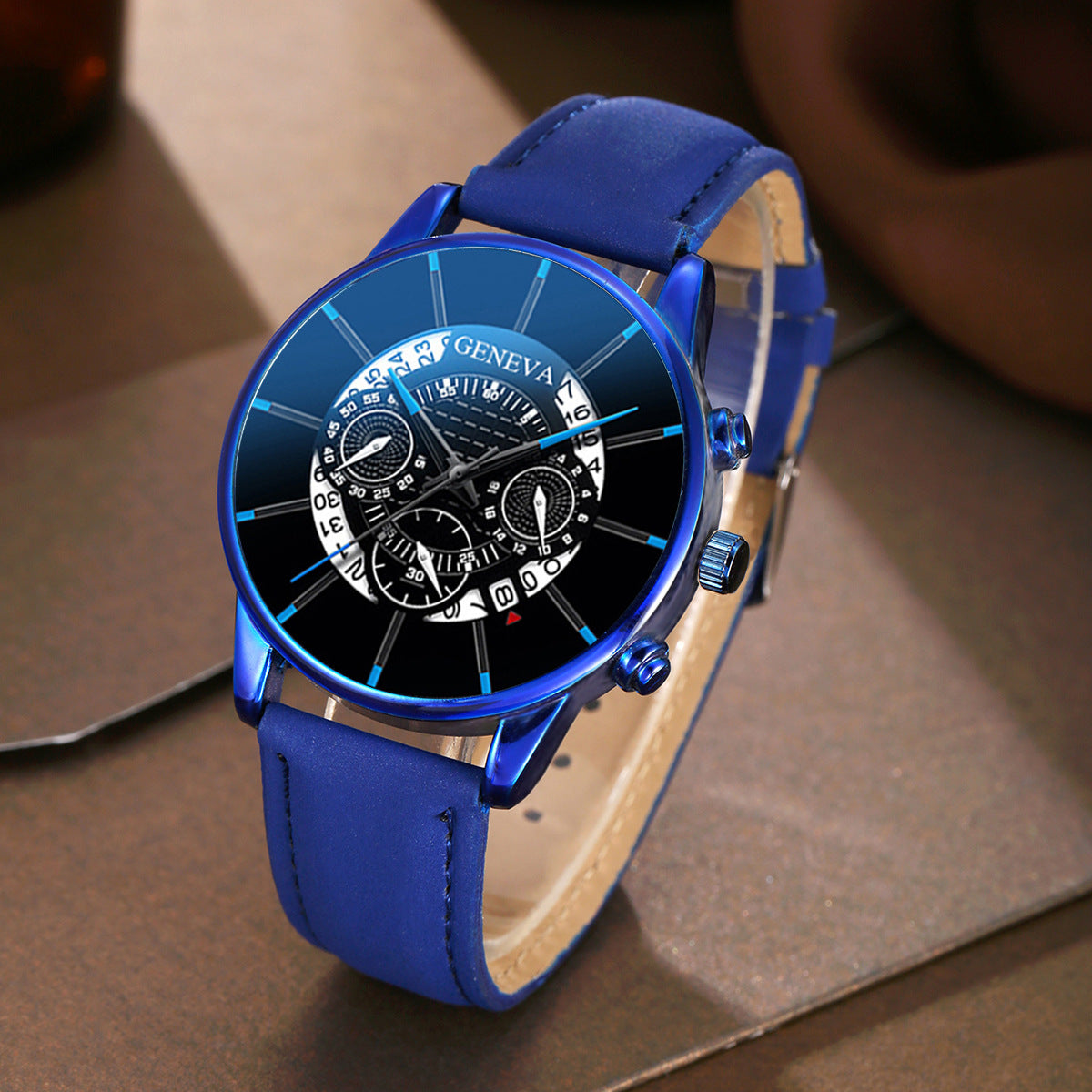 Men's Business Leather Watch Set