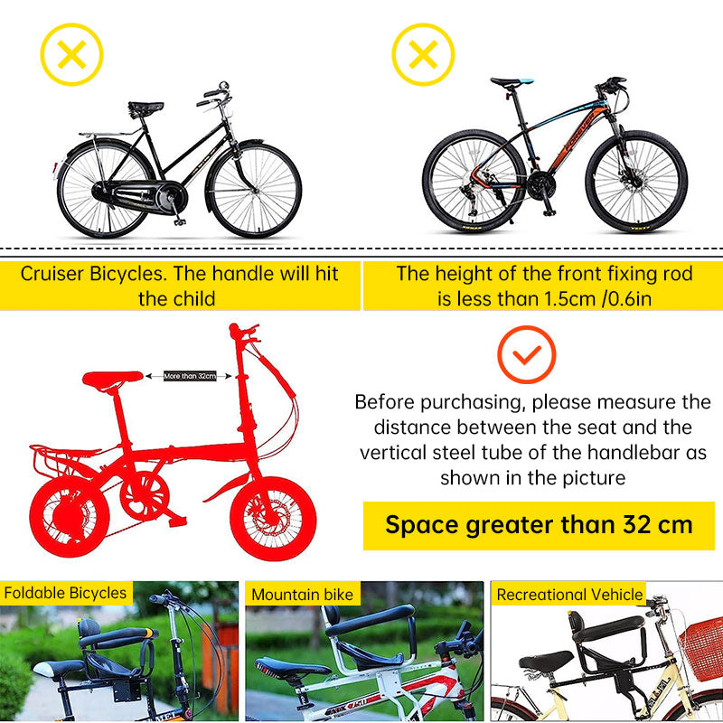 Front Bicycle Child Seat (35kg Capacity)
