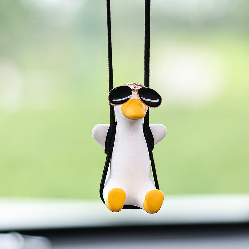 Swinging Duck Car Mirror Pendant