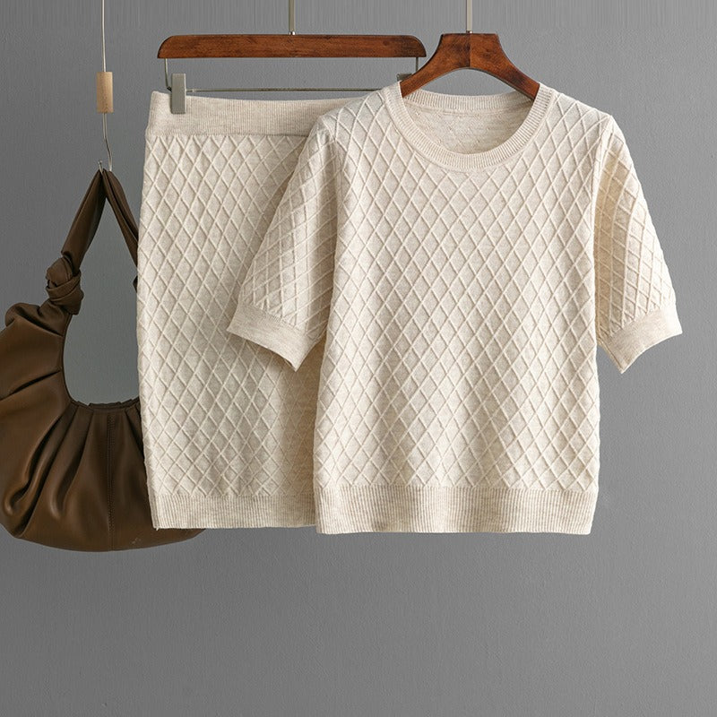 Knit Two-Piece Skirt Set