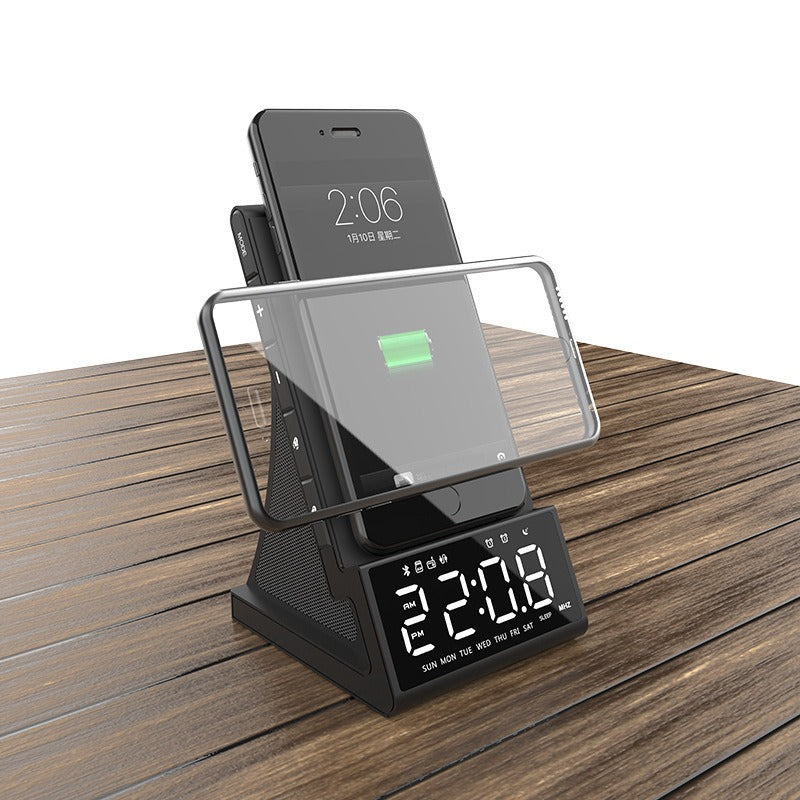 3-in-1 Wireless Charger Bluetooth Speaker Clock