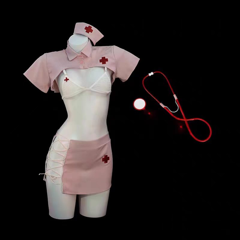 GJ Trick "Sweetheart Nurse" Sexy Costume Role Playing Clothes Small Breasts Romantic Fun Uniform qqny Underwear