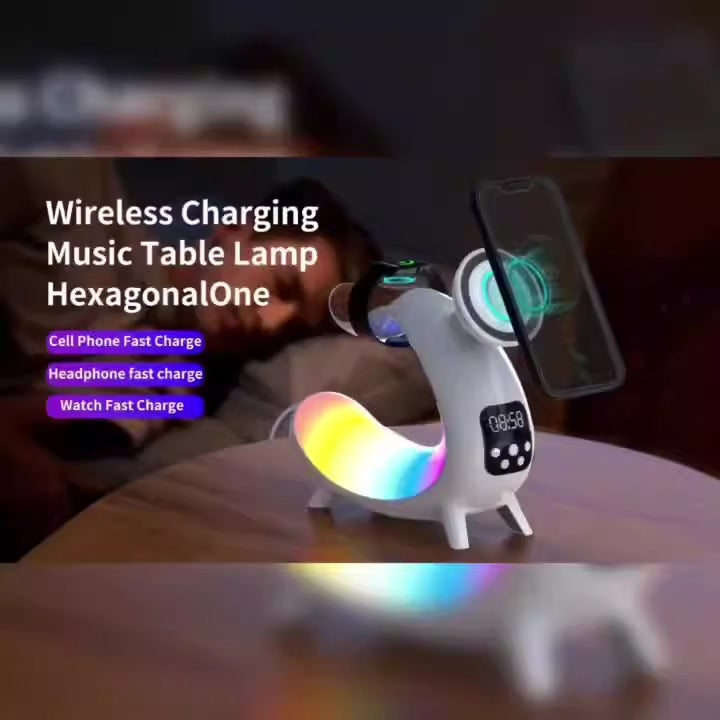 6-in-1 Wireless Charger with Clock & Light