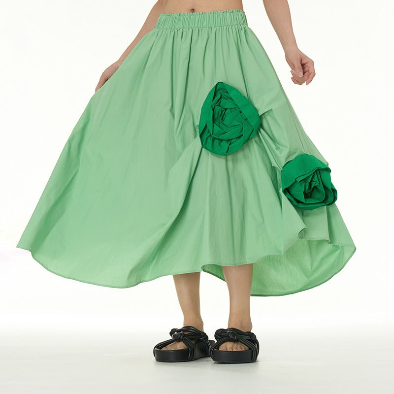 Irregular Floral Design Skirt