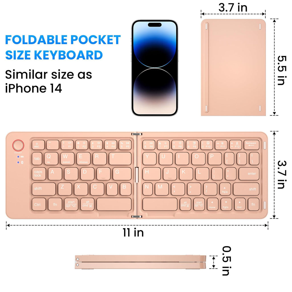 Ultra-Slim Foldable Bluetooth Keyboard