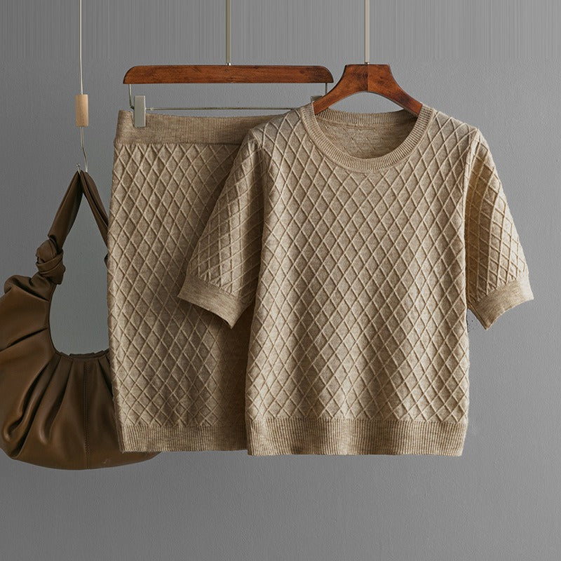 Knit Two-Piece Skirt Set