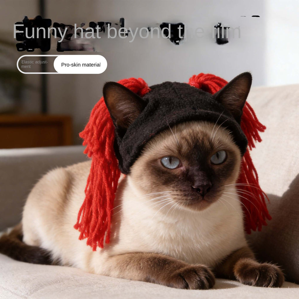 Braided-Style Pet Wool Hat