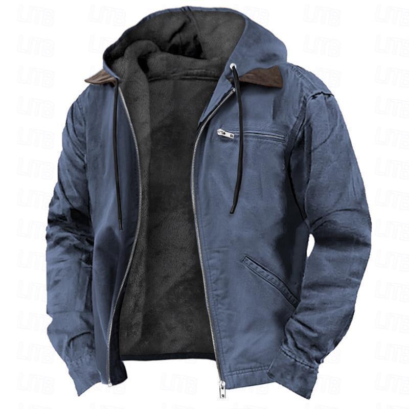 Men's Fleece-Lined Hooded Jacket