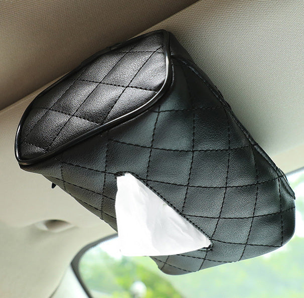 Hanging Leather Car Tissue Box