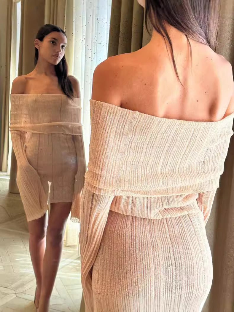 One-Shoulder Bodycon Mini Skirt